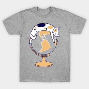 Cat and Globe T-Shirt